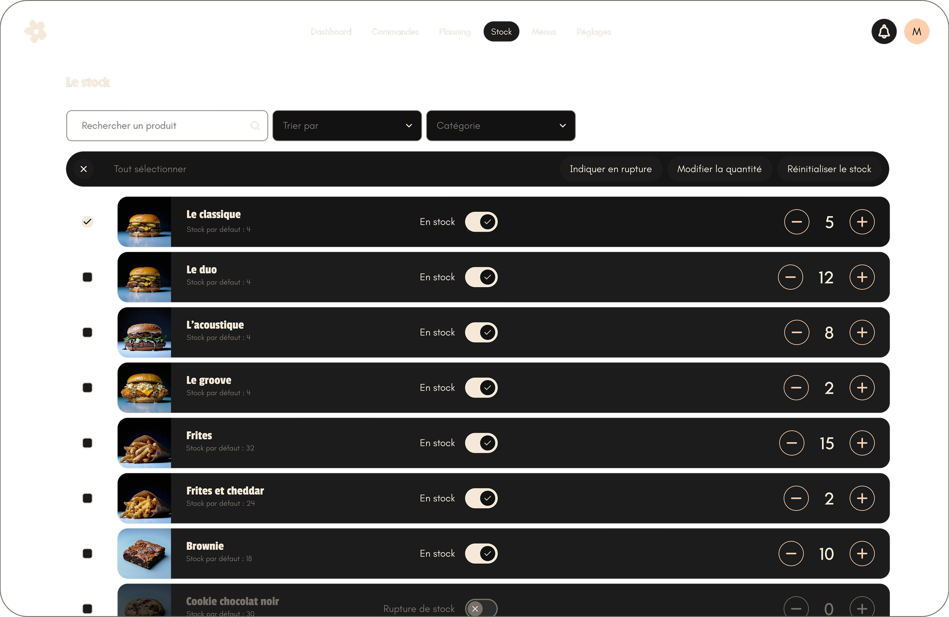 Pilotez votre stock en un clic